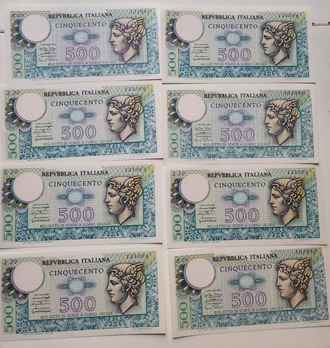 Banconote lire 500 nuove - 8,