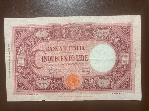 Banconota 500 lire - banconota,