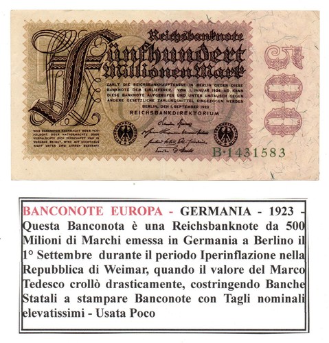 Germania 1923 banconota - 1923,