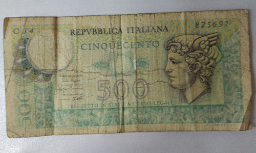 Banconota 500 lire 1976 fds - banconota,
