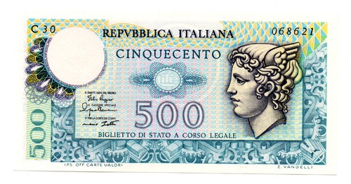 Italia banconota 500 lire - -, da