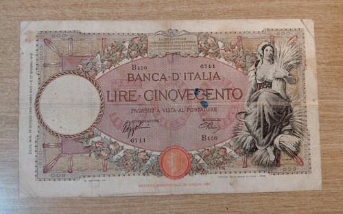Italia banconota 500 lire - italia:,