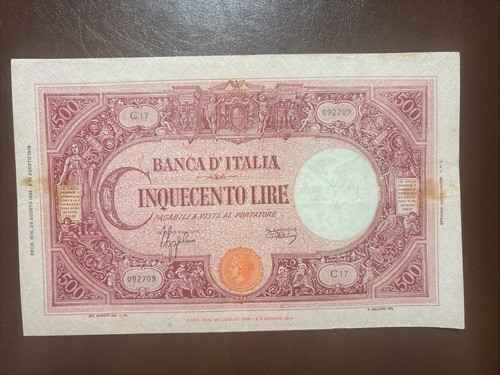 Banconota 500 lire - 500,