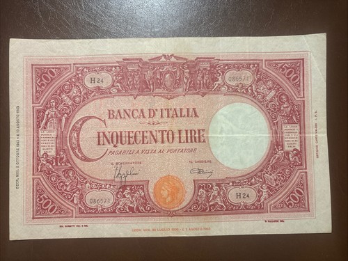 Banconota 500 lire 10 - banconota, da
