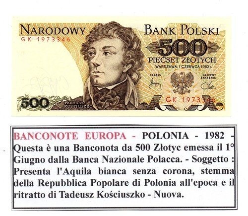 Polonia 1982 banconota da - polonia,
