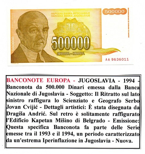 Jugoslavia 1994 banconota - -,