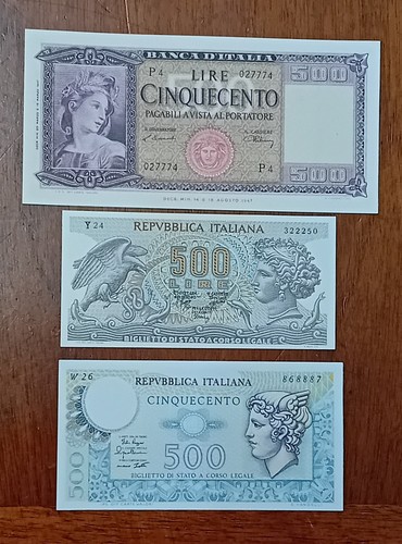Banconote 500 lire banca - banconote, da