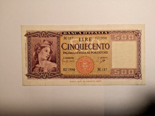 Banconota 500 lire italia - banconota, da