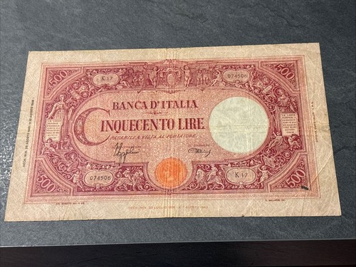 Banconota 500 lire 08 - 500, 23/08/43