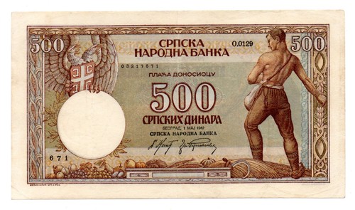 Jugoslavia banconota da 500 - -,