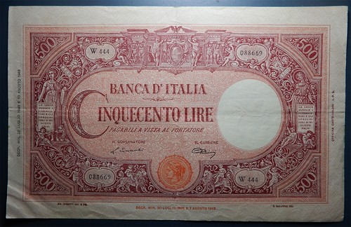 Banconota 500 lire - banconota, tipo