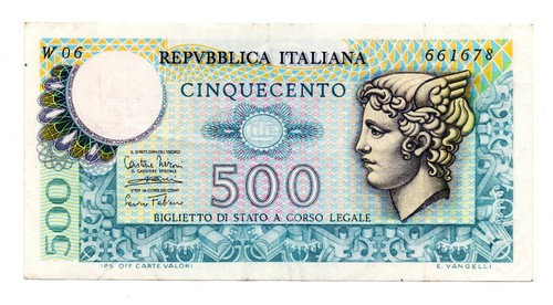Italia banconota da - da, 500