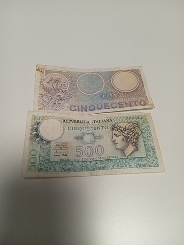 Nr2 banconote 500 lire - da,