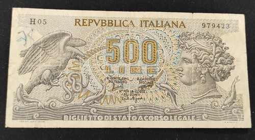 Italia banconota 500 - 500, lire