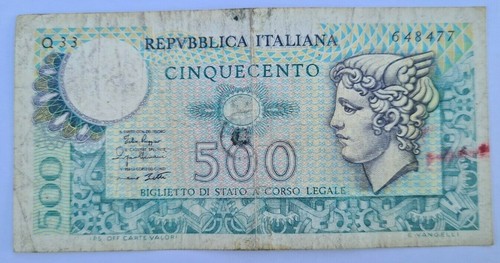 Banconota 500 lire testa di - 500,