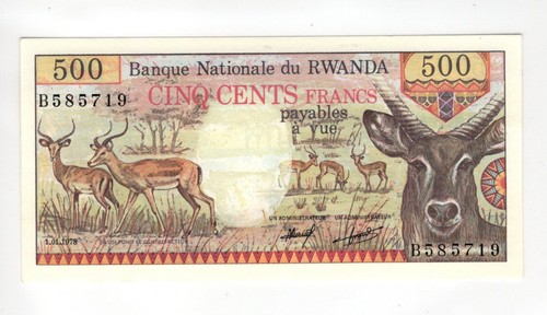 Banconota rwanda ruanda da - rwanda, /