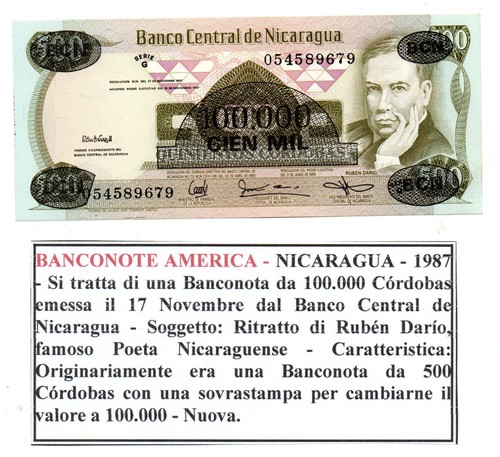 Nicaragua 1987 banconota - 1987,