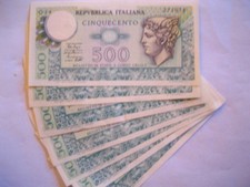 Banconota da 500 lire Mercurio