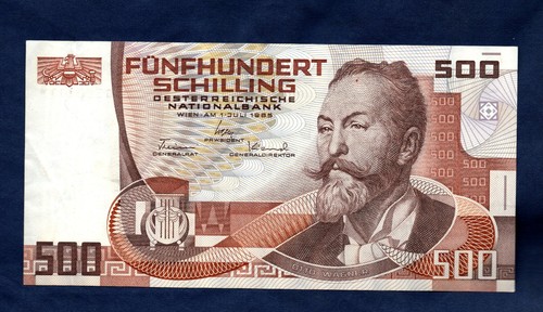 Austria 1985 banconota 500 - 1985:, da