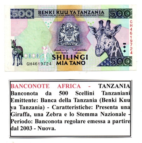 Tanzania banconota da 500 - tanzania,